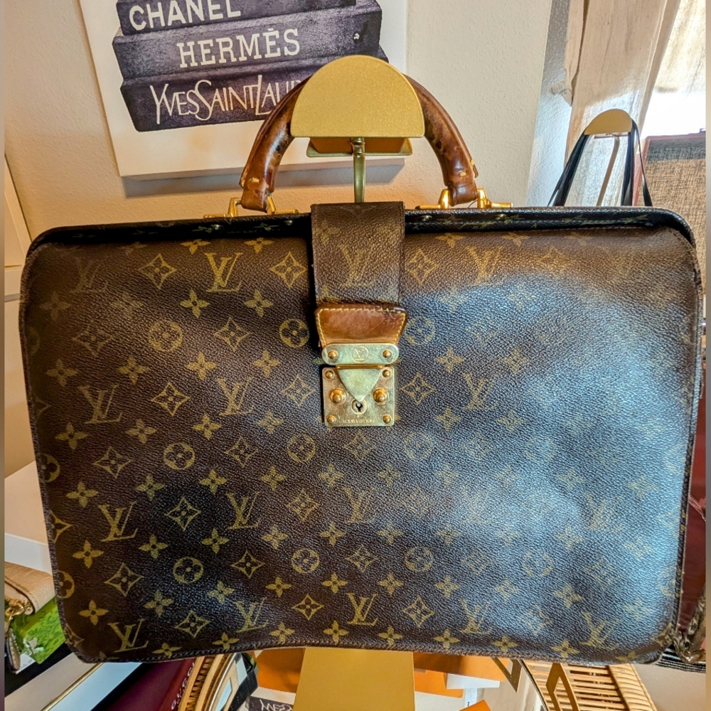 Vintage Louis Vuitton Monogram Briefcase W/Dust Bag- Brown